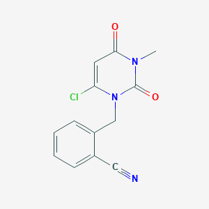 molecular formula C13H10ClN3O2 B192836 2-((6-Chloro-3-methyl-2,4-dioxo-3,4-dihydropyrimidin-1(2H)-yl)methyl)benzonitrile CAS No. 865758-96-9