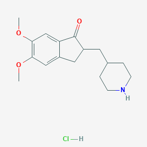 molecular formula C17H23NO3·HCl B192841 5,6-Dimethoxy-2-(4-piperidinylmethyl)-1-indanone hydrochloride CAS No. 120013-39-0