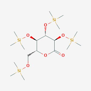 molecular formula C18H42O6Si4 B192846 (3R,4S,5R,6R)-3,4,5-Tris((trimethylsilyl)oxy)-6-(((trimethylsilyl)oxy)methyl)tetrahydro-2H-pyran-2-one CAS No. 32384-65-9