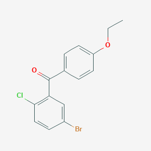 molecular formula C15H12BrClO2 B192855 (5-Bromo-2-chlorophenyl)(4-ethoxyphenyl)methanone CAS No. 461432-22-4