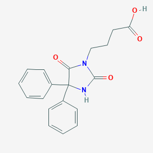 molecular formula C19H18N2O4 B019289 5,5-二苯基乙内酰脲-3-丁酸 CAS No. 56976-66-0