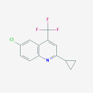 molecular formula C13H9ClF3N B192933 6-氯-2-环丙基-4-(三氟甲基)喹啉 CAS No. 391860-73-4