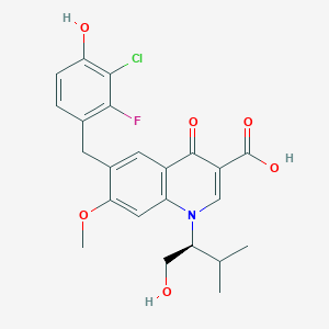 molecular formula C23H23ClFNO6 B192942 p-Hydroxy elvitegravir CAS No. 870648-10-5