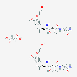 molecular formula C64H110N6O16 B192977 Aliskiren fumarate CAS No. 173334-58-2
