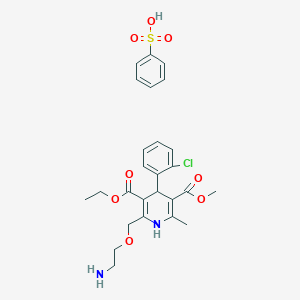 molecular formula C20H25ClN2O5.C6H6O3S B192989 Amlodipine besylate CAS No. 111470-99-6