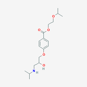 molecular formula C18H29NO5 B193003 2-(Methylethoxy)ethyl 4-{2-hydroxy-3-[(methylethyl)amino]propoxy}benzoate CAS No. 864544-37-6