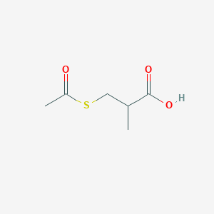 molecular formula C6H10O3S B193022 3-(乙酰硫代)-2-甲基丙酸 CAS No. 33325-40-5