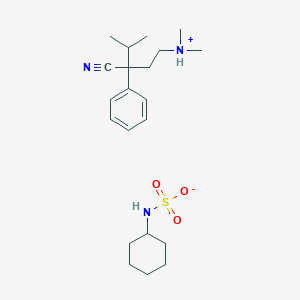 Butyronitrile, 4-(dimethylamino)-2-isopropyl-2-phenyl-, cyclohexane sulfamate