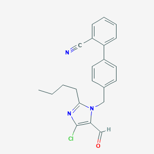 molecular formula C22H20ClN3O B193153 Des[2'-(1H-tetrazol-5-yl)] 2-Cyanolosartan Carboxaldehyde CAS No. 124750-67-0