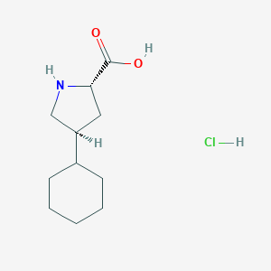 molecular formula C11H20NO2Cl B193167 trans-4-Cyclohexyl-L-proline hydrochloride CAS No. 90657-55-9