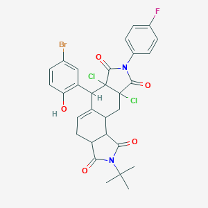 molecular formula C30H26BrCl2FN2O5 B193172 6-(5-Bromo-2-hydroxyphenyl)-2-tert-butyl-6a,9a-dichloro-8-(4-fluorophenyl)-3a,4,6,10,10a,10b-hexahydroisoindolo[5,6-e]isoindole-1,3,7,9-tetrone CAS No. 6059-27-4