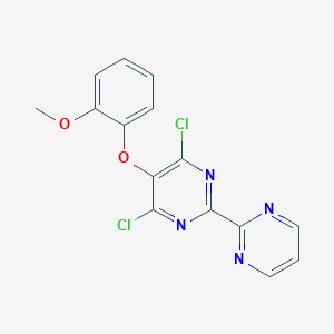 molecular formula C15H10Cl2N4O2 B193185 4,6-Dichloro-5-(2-methoxyphenoxy)-2,2'-bipyrimidine CAS No. 150728-13-5