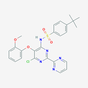 molecular formula C25H24ClN5O4S B193188 4-tert-Butyl-N-(6-chloro-5-(2-methoxyphenoxy)-2,2'-bipyrimidin-4-yl)benzenesulfonamide CAS No. 150727-06-3