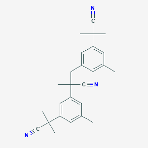 molecular formula C26H29N3 B193206 Didestriazole Anastrozole Dimer Impurity CAS No. 918312-71-7
