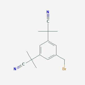 molecular formula C15H17BrN2 B193207 2,2'-(5-(Bromomethyl)-1,3-phenylene)bis(2-methylpropanenitrile) CAS No. 120511-84-4