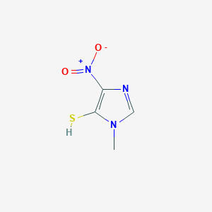 molecular formula C4H5N3O2S B193225 5-巯基-1-甲基-4-硝基咪唑 CAS No. 6339-54-4