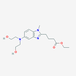 molecular formula C18H27N3O4 B193237 5-[Bis(2-hydroxyethyl)amino]-1-methyl-1H-benzimidazole-2-butanoic acid ethyl ester CAS No. 3543-74-6