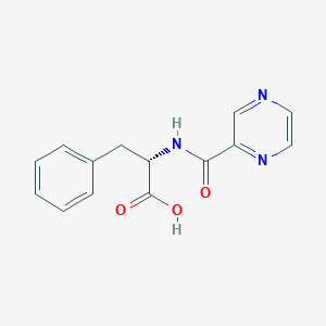 B193253 (S)-3-Phenyl-2-(pyrazine-2-carboxamido)propanoic acid CAS No. 114457-94-2