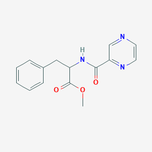 molecular formula C15H15N3O3 B193256 L-Phenylalanine,N-(2-pyrazinylcarbonyl)-, methyl ester CAS No. 73058-37-4