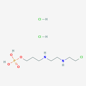 1-Propanol, 3-((2-((2-chloroethyl)amino)ethyl)amino)-, dihydrogen phosphate (ester), dihydrochloride
