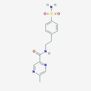 molecular formula C14H16N4O3S B019332 5-Methyl-N-(2-(4-sulfamoylphenyl)ethyl)pyrazine-2-carboxamide CAS No. 33288-71-0
