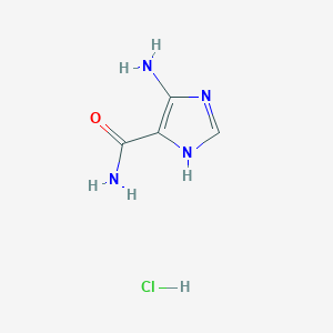 molecular formula C4H7ClN4O B193321 4-Amino-5-imidazolecarboxamide hydrochloride CAS No. 72-40-2