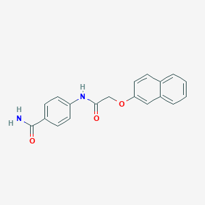 molecular formula C19H16N2O3 B193340 4-[(2-萘基氧乙酰)氨基]苯甲酰胺 CAS No. 6160-56-1