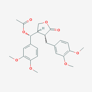 molecular formula C24H28O8 B019342 5-乙酰氧基马太脂二甲醚 CAS No. 74892-45-8