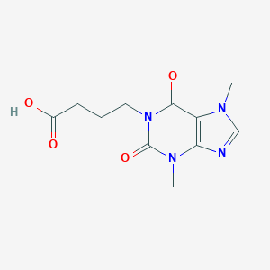 molecular formula C11H14N4O4 B019344 1-(3-羧基丙基)-3,7-二甲基黄嘌呤 CAS No. 6493-07-8