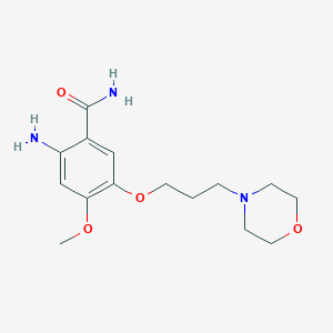 molecular formula C15H23N3O4 B193442 2-氨基-4-甲氧基-5-(3-吗啉基丙氧基)苯甲酰胺 CAS No. 246512-44-7