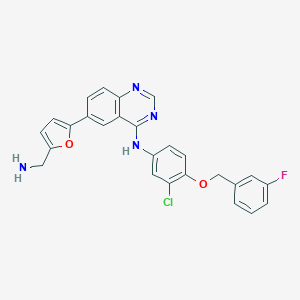 molecular formula C26H20ClFN4O2 B193487 N-De[2-(methylsulfonyl)ethyl] Lapatinib CAS No. 697299-82-4