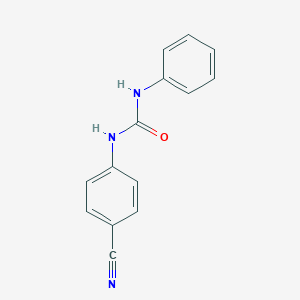 molecular formula C14H11N3O B019353 1-(4-氰基苯基)-3-苯基脲 CAS No. 107676-58-4