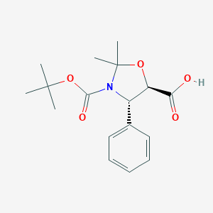 B193533 (4S,5R)-3-(tert-Butoxycarbonyl)-2,2-dimethyl-4-phenyloxazolidine-5-carboxylic acid CAS No. 143527-70-2