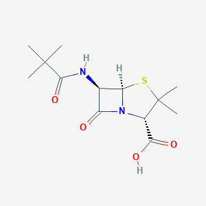 molecular formula C13H20N2O4S B193650 (2S,5R,6R)-6-((2,2-Dimethylpropanoyl)amino)-3,3-dimethyl-7-oxo-4-thia-1-azabicyclo(3.2.0)heptane-2-carboxylic acid CAS No. 6489-58-3