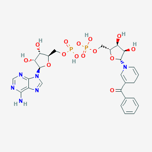 molecular formula C27H32N6O14P2 B019366 3-Benzoylpyridine-adenine dinucleotide CAS No. 104076-88-2