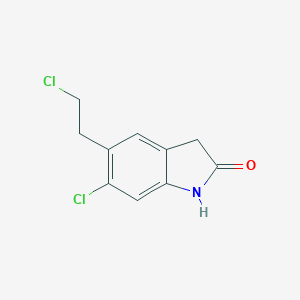molecular formula C10H9Cl2NO B019368 5-(2-Chloroethyl)-6-chlorooxindole CAS No. 118289-55-7