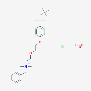 molecular formula C27H42NO2.Cl.H2O<br>C27H44ClNO3 B193688 Benzethonium chloride monohydrate CAS No. 5929-09-9