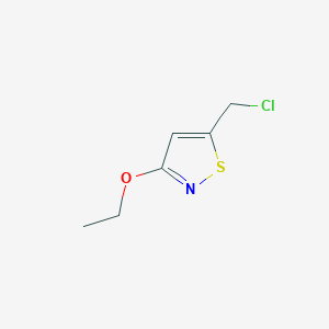 molecular formula C6H8ClNOS B019376 3-乙氧基-5-氯甲基异噻唑 CAS No. 170953-78-3