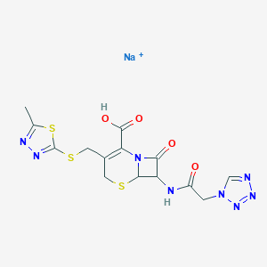 molecular formula C14H14N8NaO4S3 B193763 CID 9869685 CAS No. 27164-46-1