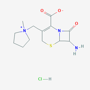 1-(((6R,7R)-7-Amino-2-carboxy-8-oxo-5-thia-1-azabicyclo(4.2.0)oct-2-EN-3-YL)methyl)-1-methylpyrrolidinium chloride