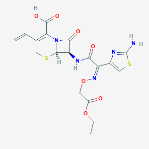 molecular formula C18H19N5O7S2 B193809 Cefixime Ethyl Ester (Cefixime EP Impurity F) CAS No. 79368-95-9