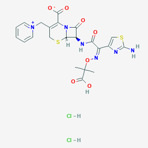 molecular formula C22H22N6O7S2  2HCl B019381 Ceftazidime dihydrochloride CAS No. 73547-70-3