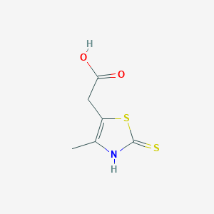 2-Mercapto-4-methyl-5-thiazoleacetic acid