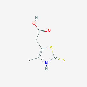 molecular formula C6H7NO2S2 B193822 2-Mercapto-4-methyl-5-thiazoleacetic acid CAS No. 34272-64-5