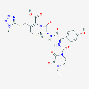 B193832 (6R,7S)-7-[[(2R)-2-[[(4-ethyl-2,3-dioxo-1-piperazinyl)-oxomethyl]amino]-2-(4-hydroxyphenyl)-1-oxoethyl]amino]-3-[[(1-methyl-5-tetrazolyl)thio]methyl]-8-oxo-5-thia-1-azabicyclo[4.2.0]oct-2-ene-2-carboxylic acid CAS No. 1315481-36-7