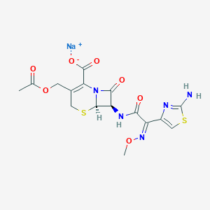 molecular formula C16H16N5O7S2. Na B193837 Cefotaxime sodium CAS No. 64485-93-4