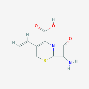molecular formula C10H12N2O3S B193843 3-(cis-1-Propenyl)-7-amino-8-oxo-5-thia-1-azabicyclo(4.2.0)oct-2-ene-2-carboxylic acid CAS No. 106447-44-3