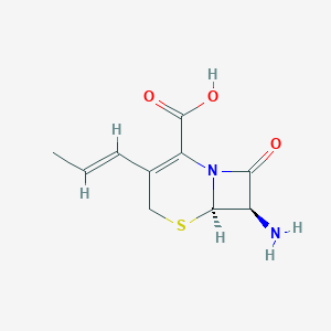 molecular formula C10H12N2O3S B193848 (6R,7R)-7-Amino-8-oxo-3-(prop-1-en-1-yl)-5-thia-1-azabicyclo[4.2.0]oct-2-ene-2-carboxylic acid CAS No. 107937-01-9