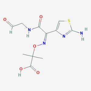 molecular formula C11H14N4O5S B193852 2-((((1Z)-1-(2-Aminothiazol-4-yl)-2-((oxoethyl)amino)-2-oxoethylidene)amino)oxy)-2-methylpropanoic acid CAS No. 194241-83-3