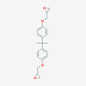 molecular formula C21H24O4<br>C2H3OCH2OC6H3C3H6C6H5OCH2C2H3O<br>C21H24O4 B019387 bisphenol A diglycidyl ether CAS No. 1675-54-3